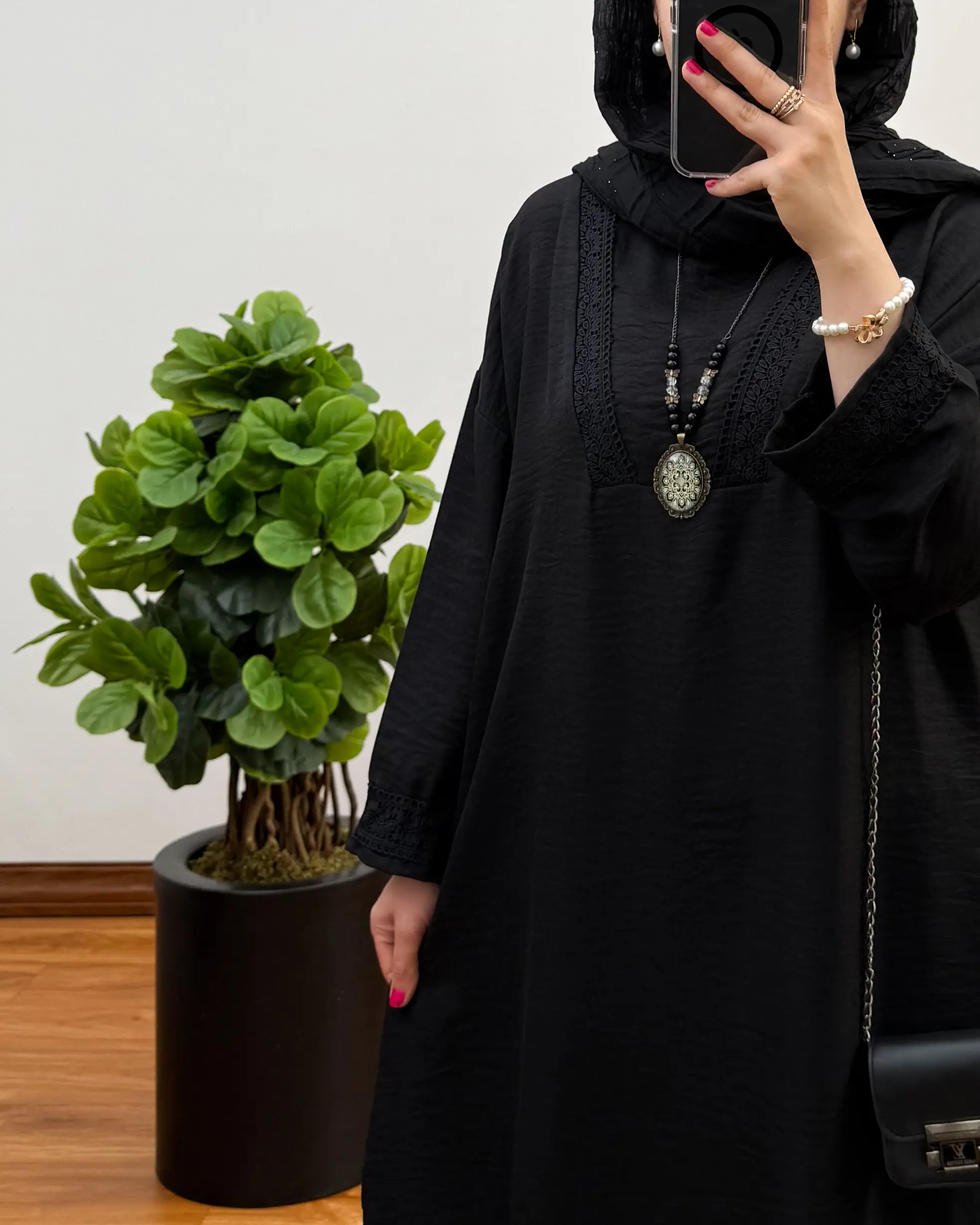 پیراهن مانتویی آستین گیپوری